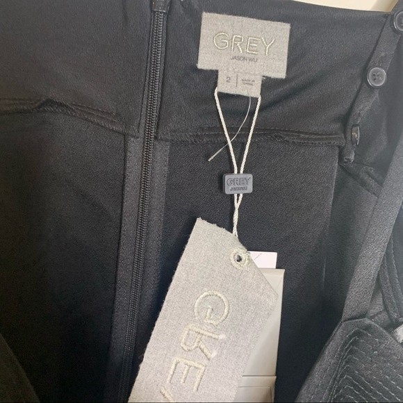 Jason Wu GREY Satin-Backed Cold-Shoulder Dress 2 - Picture 8 of 11